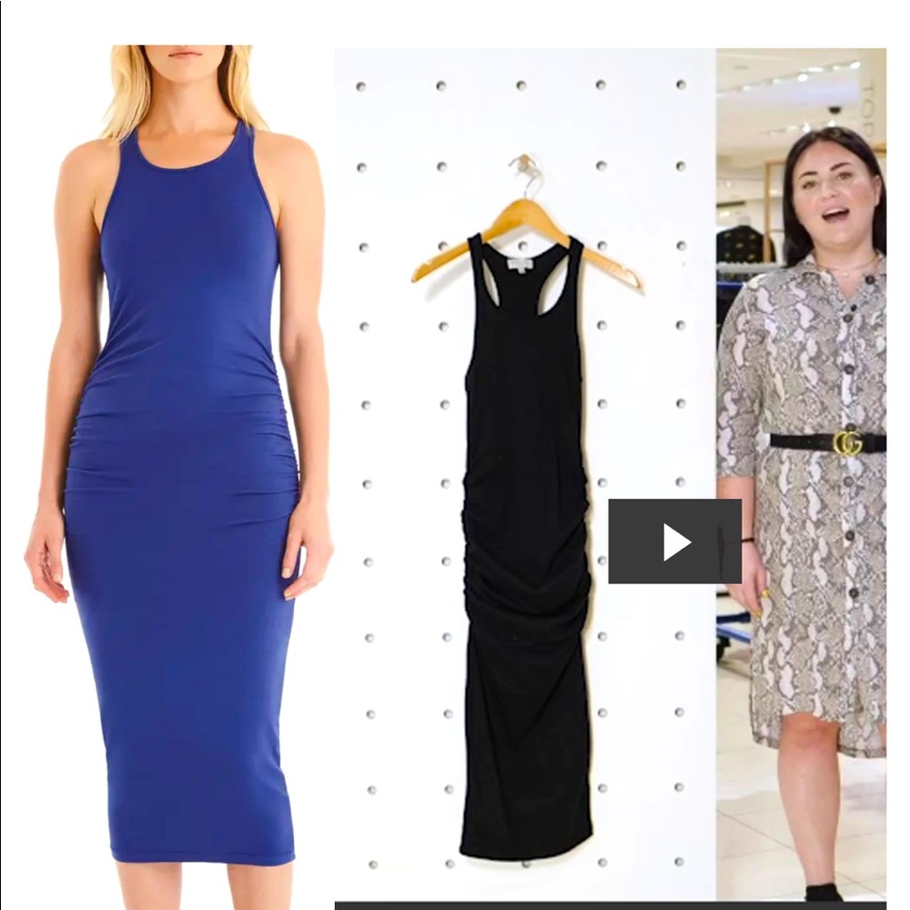 Michael Stars ruched tank midi dress